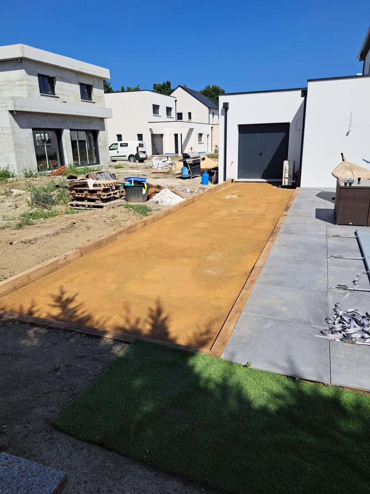 Réalisation d'un Terrain de Pétanque